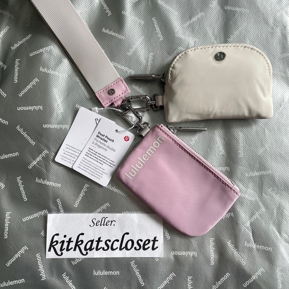 lululemon athletica Accessories - 🆕 WHITE OPAL/PINK PEONY - NWT lululemon dual pouch wristlet
